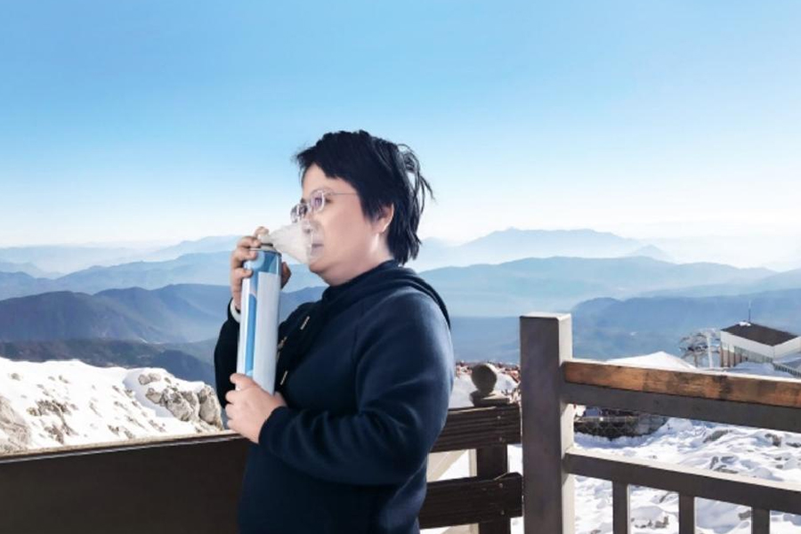 Kannettava happen hengityssuojain